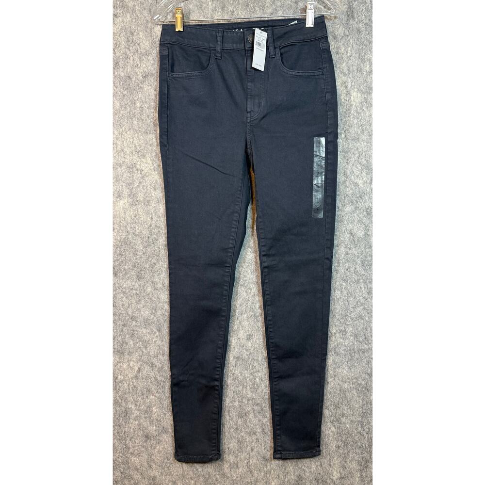 NEW American Eagle Womens Black Size 6 Regular Hi-Rise Jegging Stretch Skinny